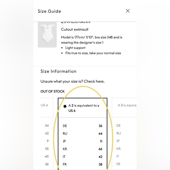 Zimmermann Lexi Ivory Off Shoulder One Piece Size 2 AU / 6 US - Picture 12 of 12